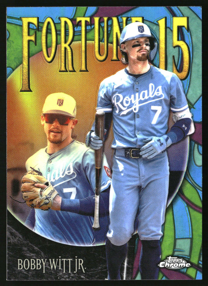 Bobby Witt Jr. #F15-2 2025 Topps Chrome Update Fortune 15