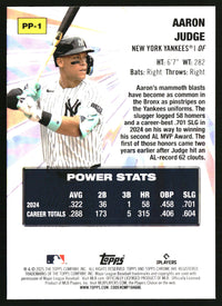 Aaron Judge #PP-1 2025 Topps Chrome Power Players