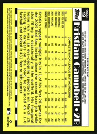 Kristian Campbell #90CU-19 2025 Topps Chrome Update 1990 Topps Chrome