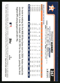 Yordan Alvarez #267 2025 Topps Chrome Prism Refractors
