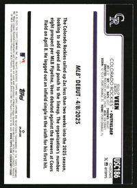 Zac Veen #USC186 2025 Topps Chrome Update Prism Refractors