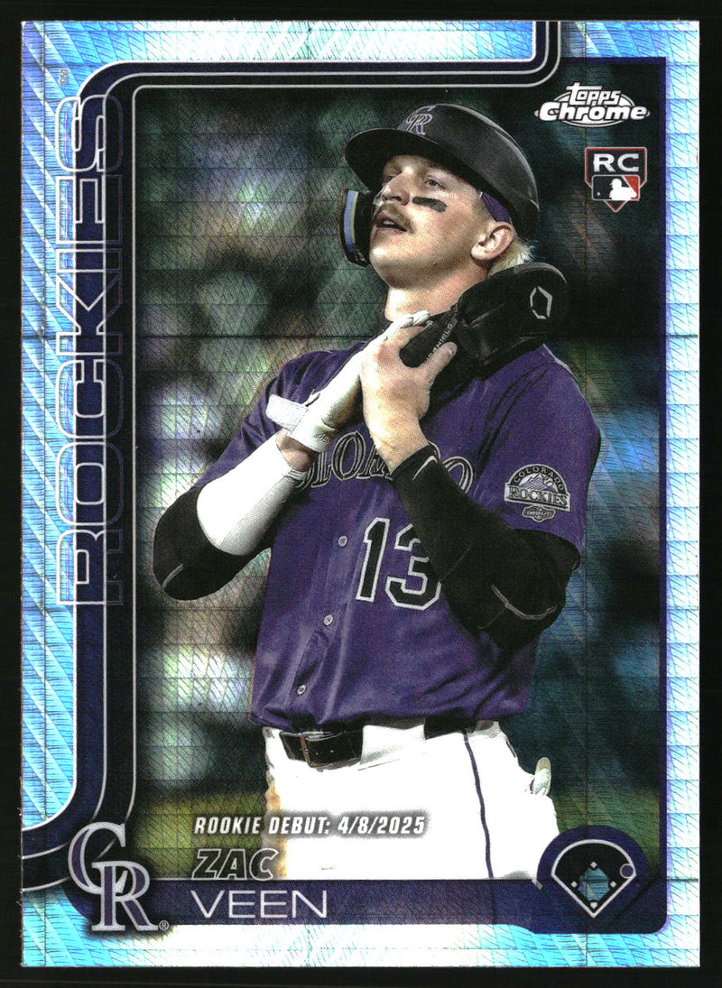 Zac Veen #USC186 2025 Topps Chrome Update Prism Refractors