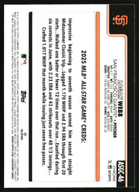 Logan Webb #ASGC-46 2025 Topps Chrome Update 2025 All-Star Game