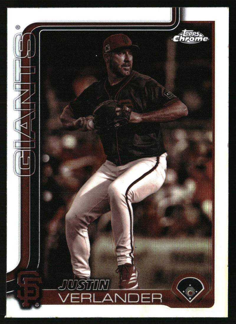 Justin Verlander #242 2025 Topps Chrome Sepia Refractors