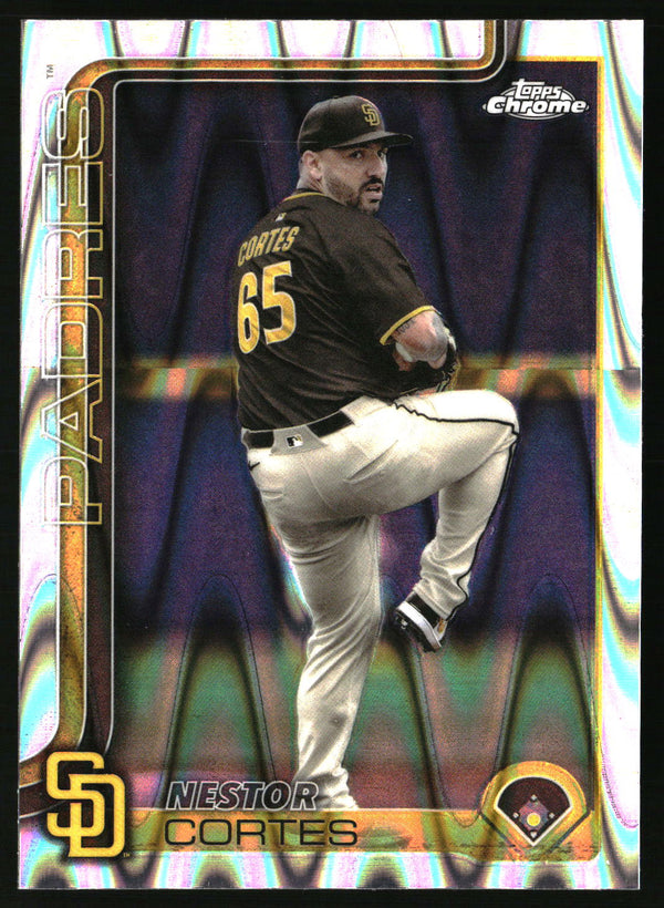 Nestor Cortes #USC130 2025 Topps Chrome Update RayWave Refractor
