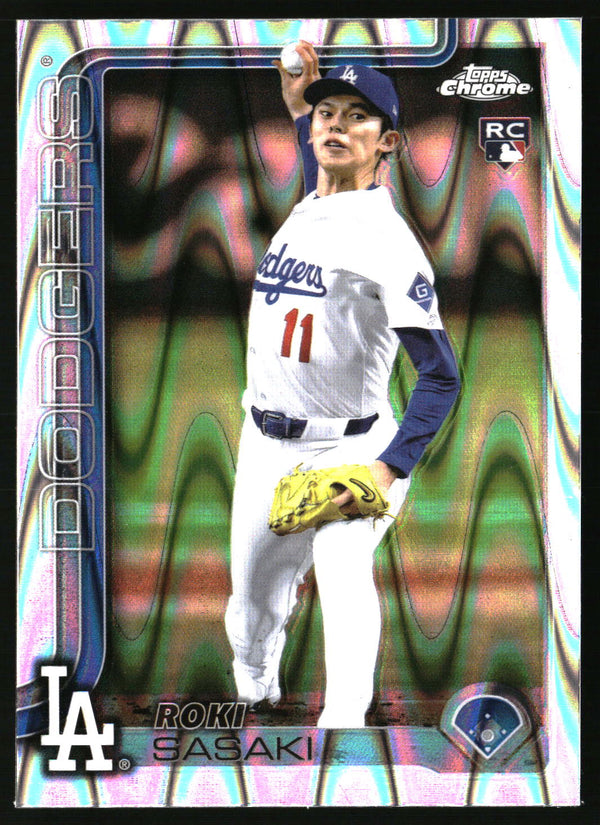 Roki Sasaki #217 2025 Topps Chrome RayWave Refractors
