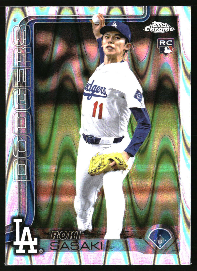 Roki Sasaki #217 2025 Topps Chrome RayWave Refractors