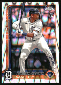 Justyn-Henry Malloy #224 2025 Topps Chrome RayWave Refractors