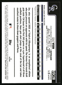 Zac Veen #USC28 2025 Topps Chrome Update X-Fractors