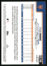 Tyler Rogers #USC148 2025 Topps Chrome Update X-Fractors