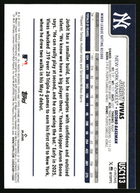Jorbit Vivas #USC113 2025 Topps Chrome Update X-Fractors
