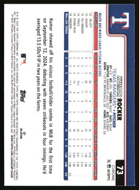 Kumar Rocker #73 2025 Topps Chrome X-Fractors