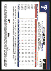 Kyle Schwarber #31 2025 Topps Chrome X-Fractors