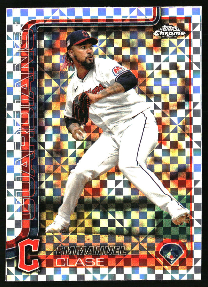 Emmanuel Clase #135 2025 Topps Chrome X-Fractors
