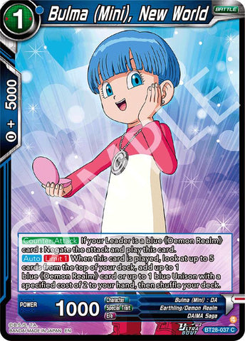 Bulma (Mini), New World (BT28-037) [Prismatic Clash]