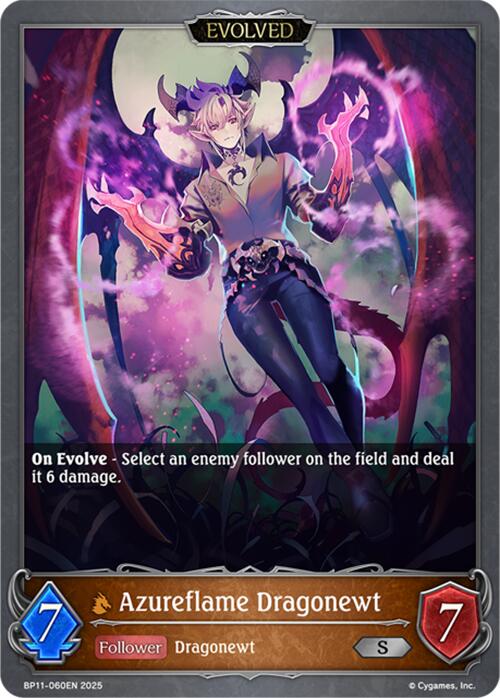 Azureflame Dragonewt (Evolved) (BP11-060EN) [Bullet of Fate]