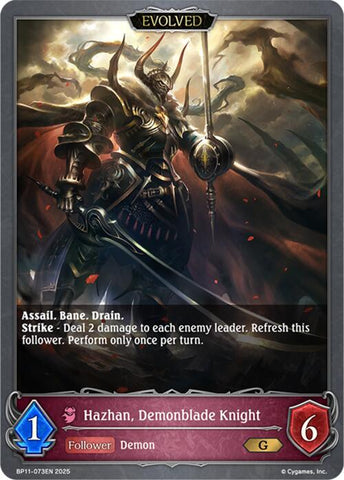 Hazhan, Demonblade Knight (Evolved) (BP11-073EN) [Bullet of Fate]