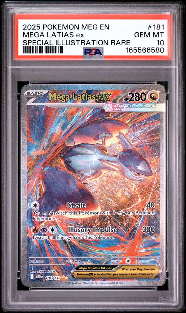 Mega Latias Ex #181 2025 Pokemon Meg En-Mega Evolution PSA 10 SIR