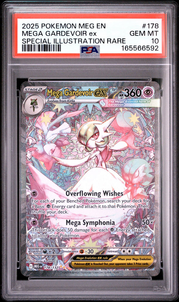 Mega Gardevoir Ex #178 2025 Pokemon Meg En-Mega Evolution PSA 10 SIR