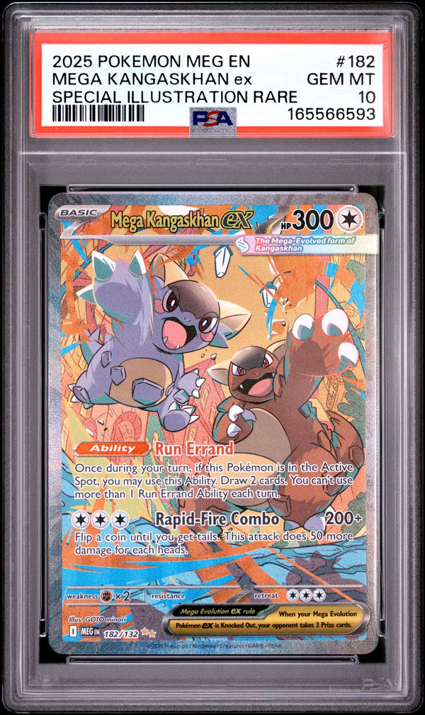 Mega Kangaskhan Ex #182 2025 Pokemon Meg En-Mega Evolution PSA 10 SIR
