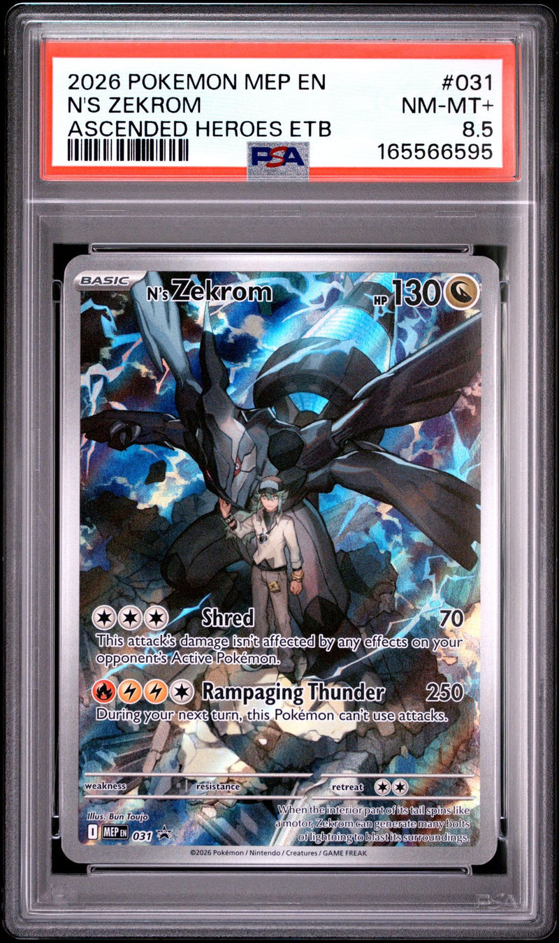 N's Zekrom #031 2026 Pokemon Mep En-Me Black Star Promo PSA 8.5