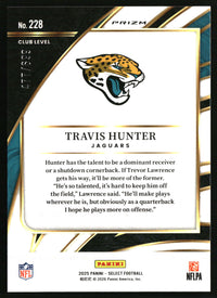 Travis Hunter #228 2025 Panini Select Neon Green Prizm Shock /699