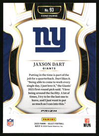 Jaxson Dart #93 2025 Panini Select Red and Blue Prizm Shock