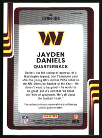 Jayden Daniels #DTBH-JDS 2025 Donruss Optic Donruss Threads Neon Blue