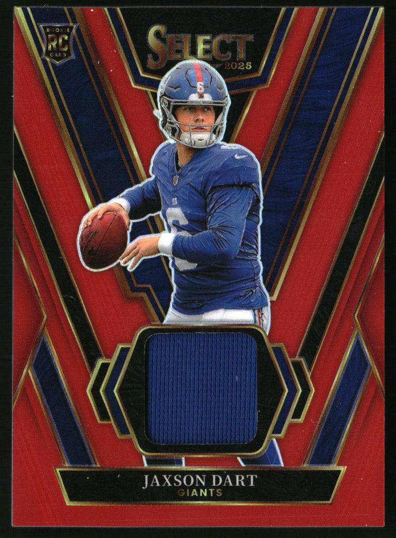 Jaxson Dart #RSW-JDT 2025 Panini Select Rookie Swatches Red Prizm