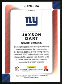Jaxson Dart #RPBH-JCW 2025 Donruss Optic Rookie Phenoms Blue Hyper