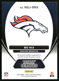 Bo Nix #NGJ-BNX 2024 Panini Totally Certified New Generation Jerseys