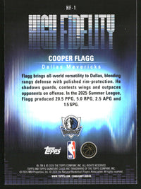 Cooper Flagg #HF-1 2025-26 Topps Signature Class High Fidelity