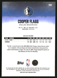 Cooper Flagg #101 2025-26 Topps Signature Class Blue & Orange