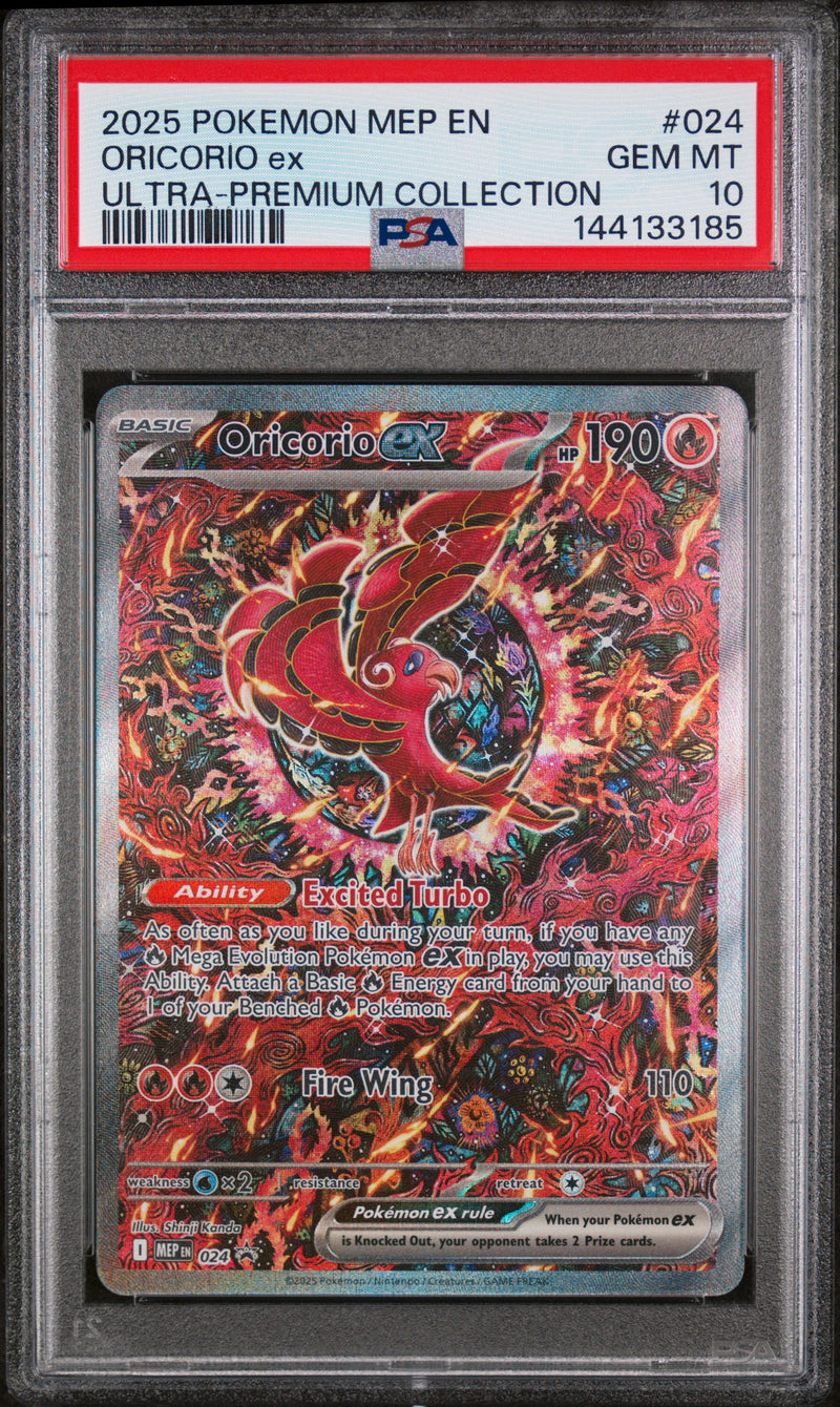 Oricorio Ex #024 2025 Pokemon Mep En-Me Black Star Promo PSA 10