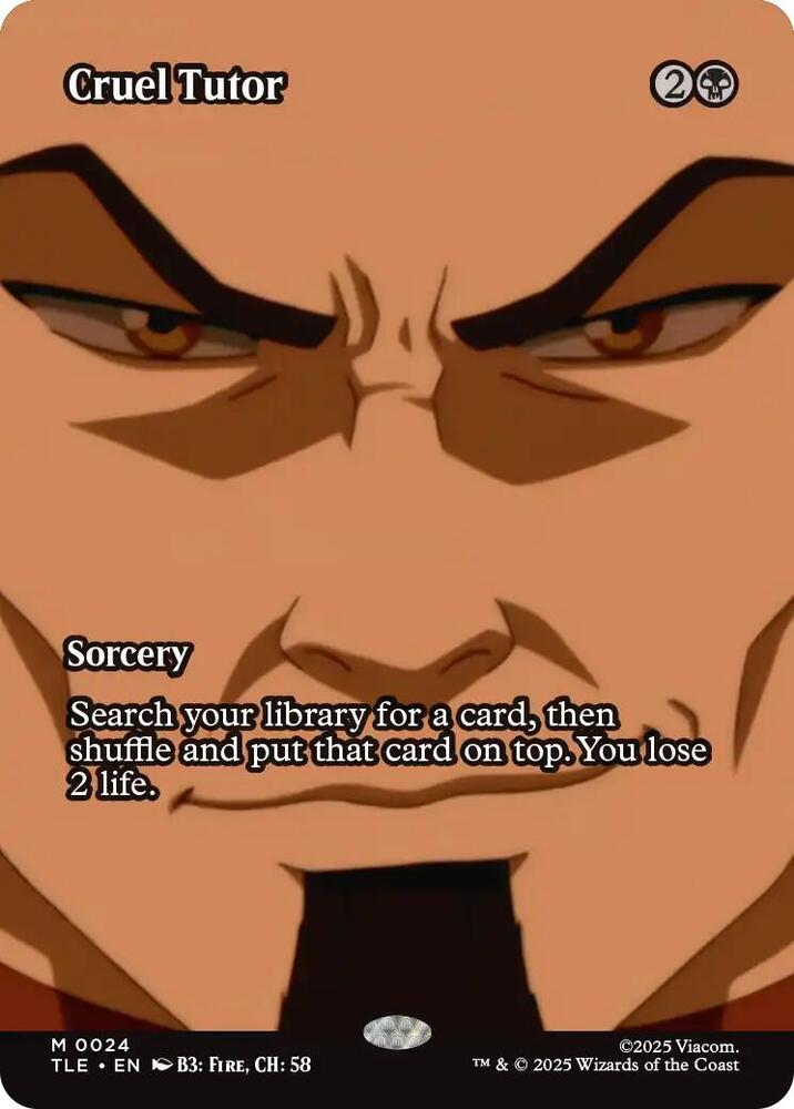 Cruel Tutor (Borderless) [Avatar: The Last Airbender: Eternal-Legal]