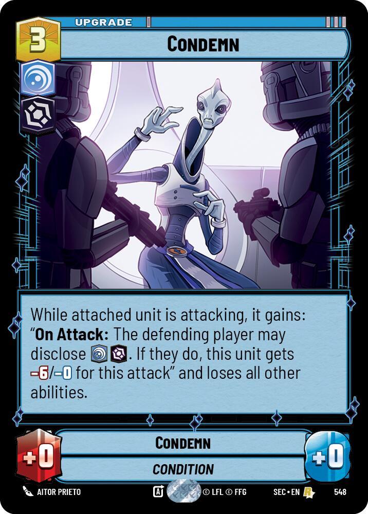 Condemn (548) (Foil) (548) [Secrets of Power]