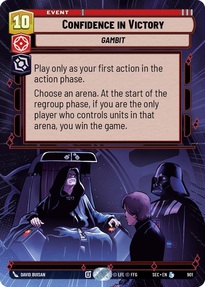 Confidence in Victory (901) (Hyperspace Foil) (901) [Secrets of Power]
