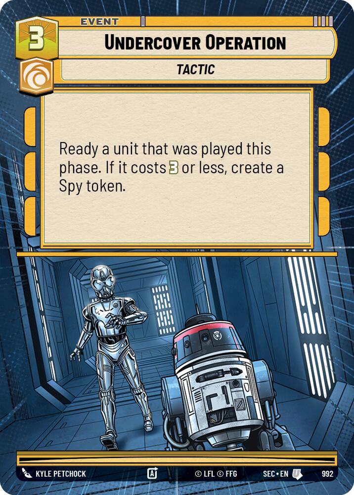 Undercover Operation (992) (Hyperspace Foil) (992) [Secrets of Power]