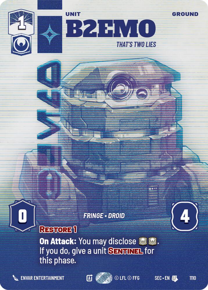 B2EMO - That's Two Lies (Prestige Foil) (1110) (1110) [Secrets of Power]