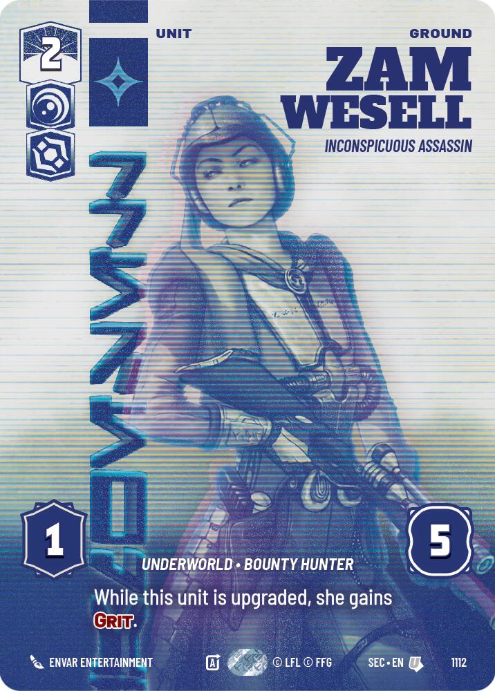 Zam Wesell - Inconspicuous Assassin (Prestige Foil) (1112) (1112) [Secrets of Power]