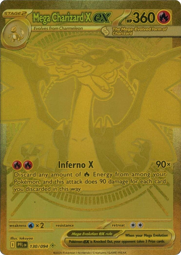 Mega Charizard X ex (130/094) [Mega Evolution: Phantasmal Flames]
