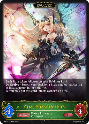 Aria, Miasma Fairy (Evolved) (BP13-004EN) [Dominion of Darkness]