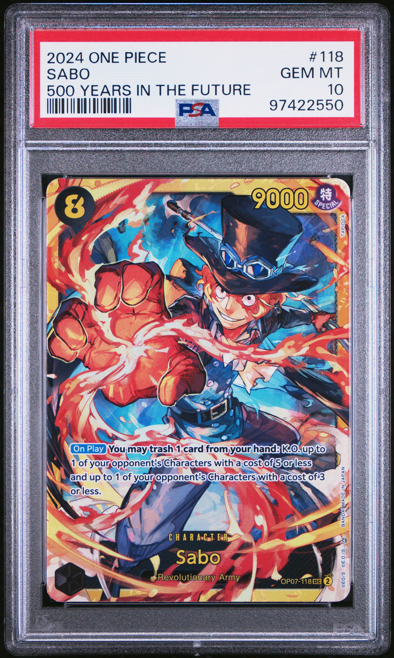 Sabo #118 2024 One Piece Op07-500 Years In The Future PSA 10