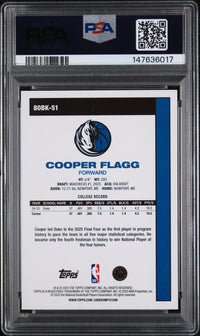 Cooper Flagg #80BK-51 2025 Topps 1980-81 Topps Basketball PSA 10
