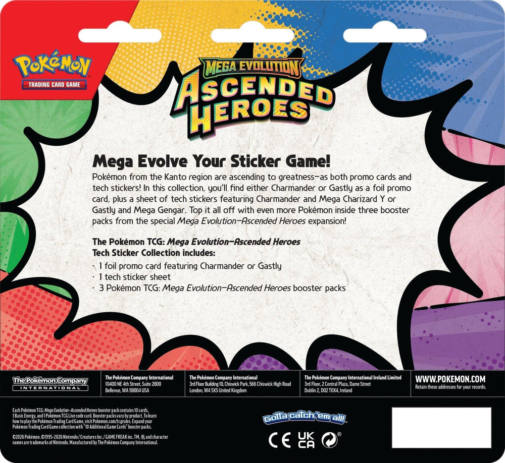 Mega Evolution: Ascended Heroes - Tech Sticker Collection (Gastly)