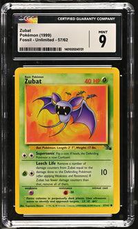 Zubat #57/62 1999 Fossil CGC 9