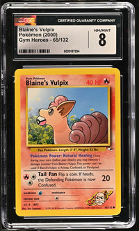 Blaine's Vulpix #65/132 2000 Gym Heroes CGC 8