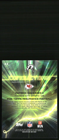 Patrick Mahomes II 2025 Topps Resurgence #C-3 Conductors Bronze Surge Refractor
