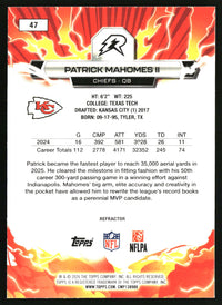 Patrick Mahomes II 2025 Topps Resurgence #47 Refractor