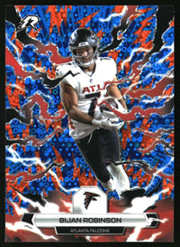 Bijan Robinson 2025 Topps Resurgence #5 Blue & Orange Spark Refractor